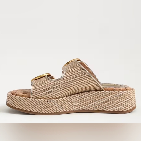 🤎🔹️Sam Edelman 🔹️gold Nerissa Platform Sandals - Picture 5 of 7